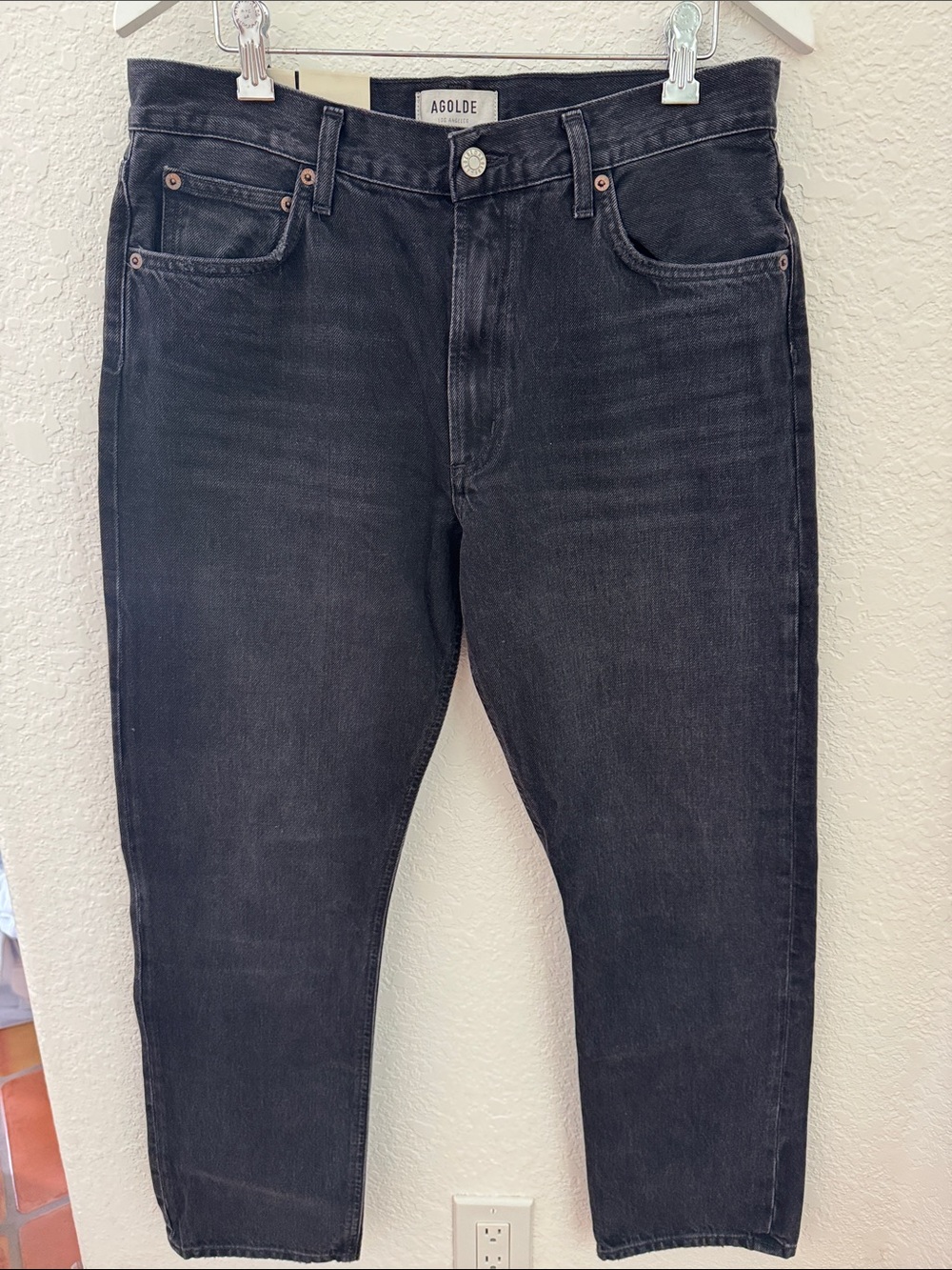 Agolde Mia Mid Rise Straight Jeans